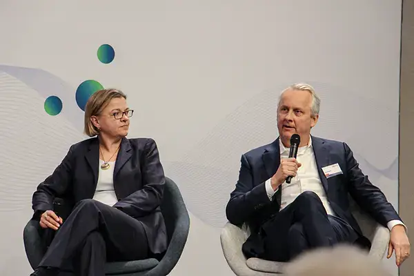 Two participants at the kick-off event during an interview