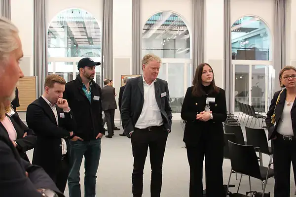 Participants viewing a presentation together